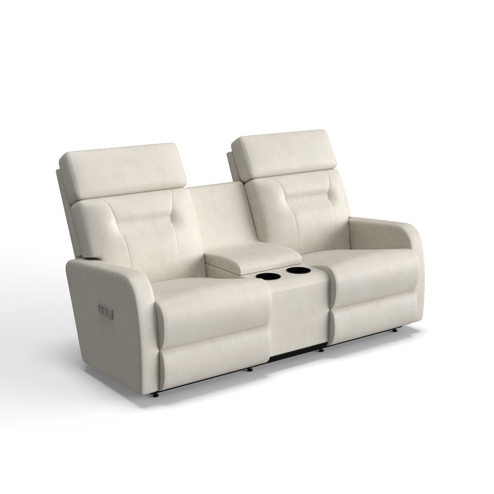 Lennon Power Wall Reclining Loveseat w/ Console Headrest & Lumbar, In Stock